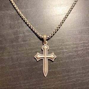 James Avery St. James Cross Pendant and Box Chain